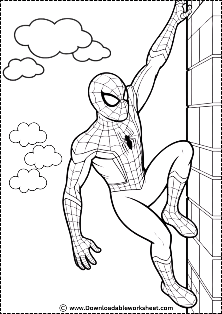spiderman coloring page 2