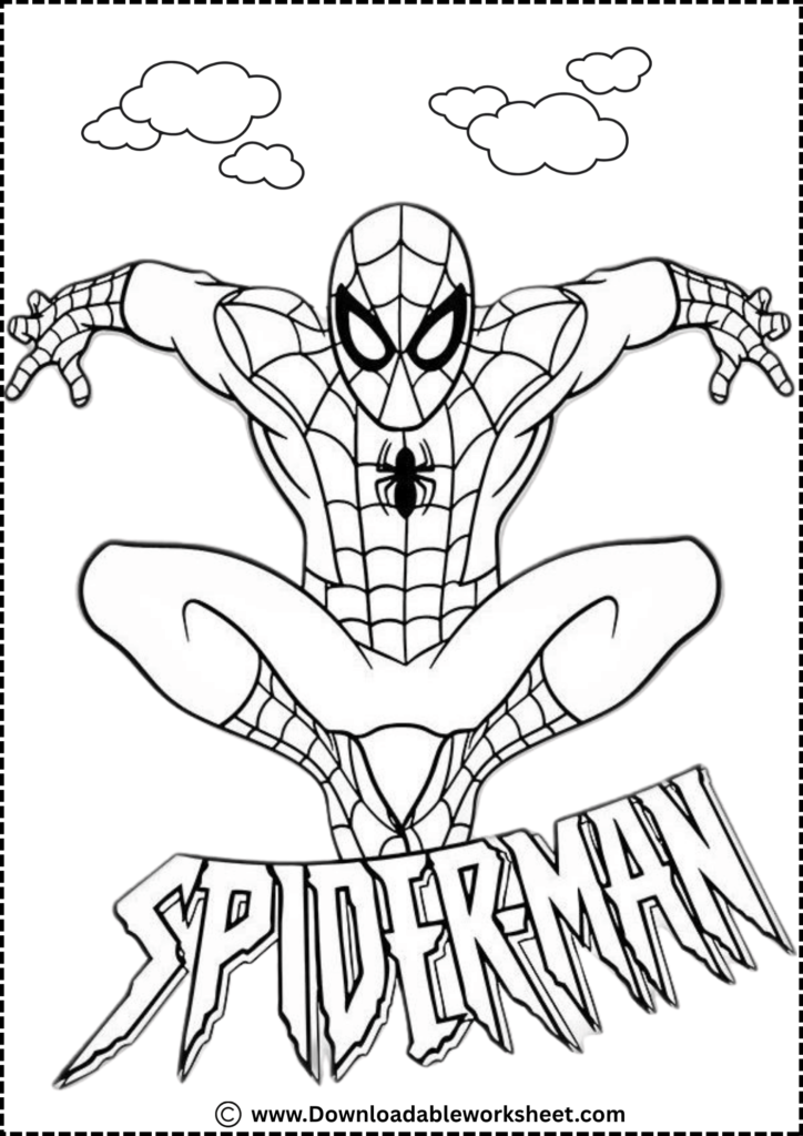 spiderman coloring page 3