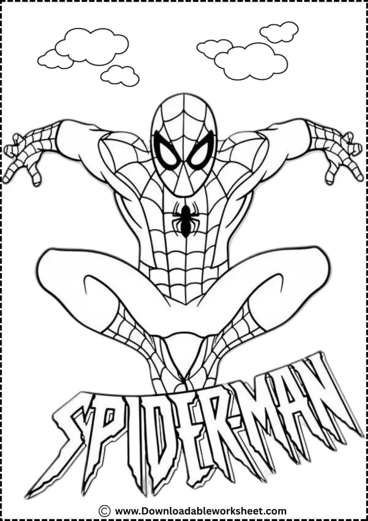 spiderman coloring page 3