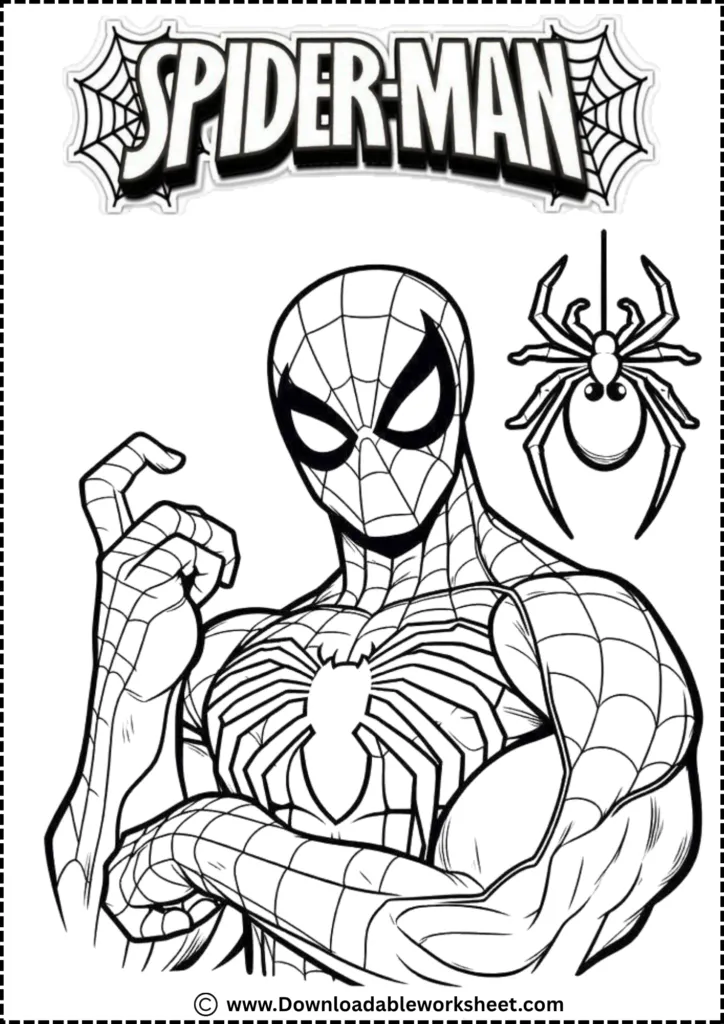 spiderman coloring page 4
