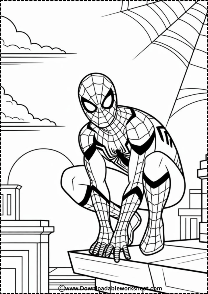 spiderman coloring page 6