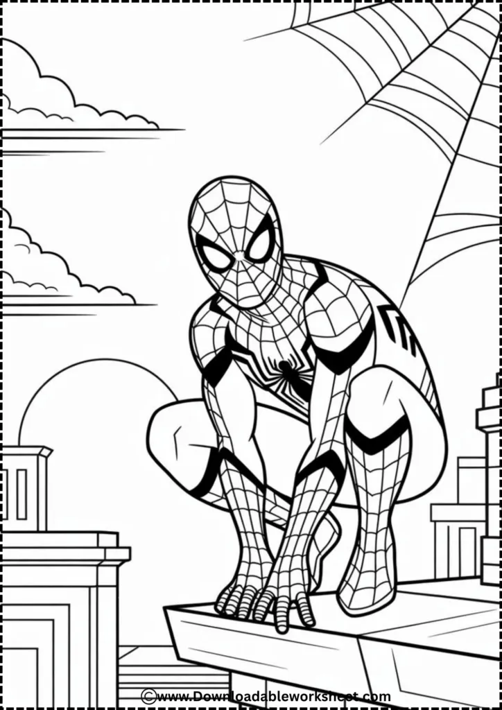 spiderman coloring page 6