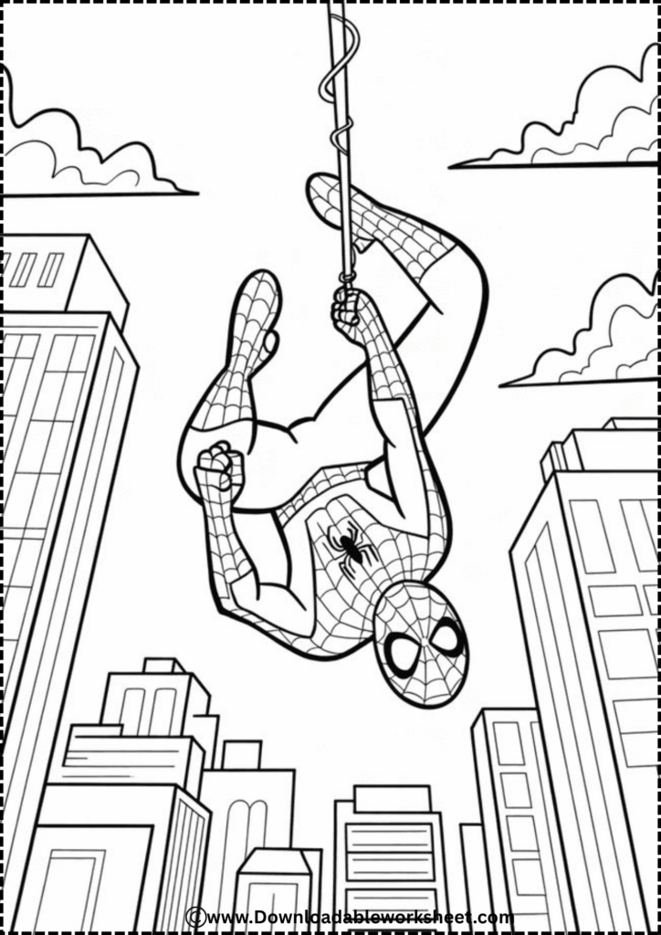 spiderman coloring page 7