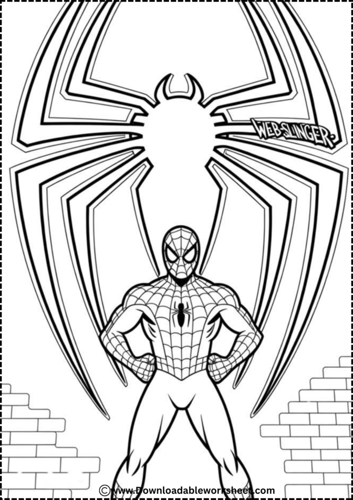 spiderman coloring page 8