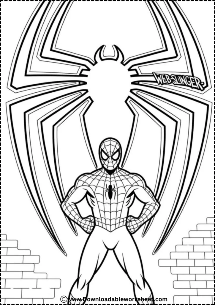 spiderman coloring page 8