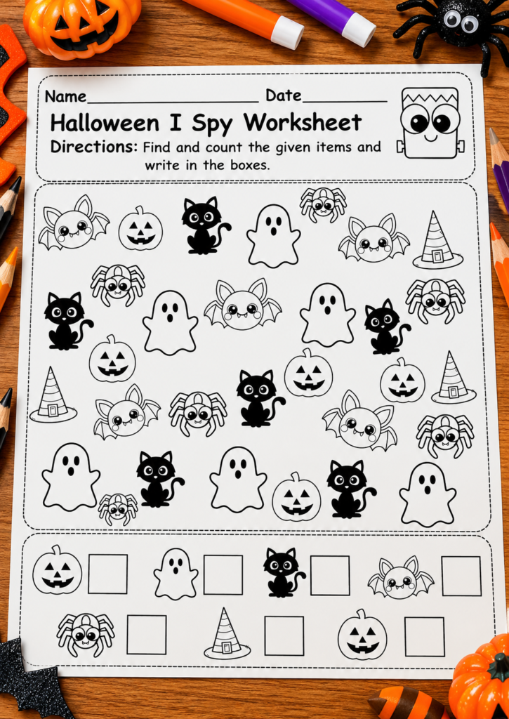 Halloween I Spy Worksheet 